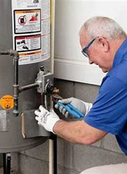 Installed residential water heater